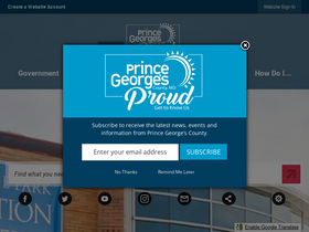 'princegeorgescountymd.gov' screenshot