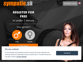 'sympatie.sk' screenshot