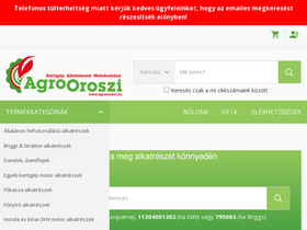 'agrooroszi.hu' screenshot