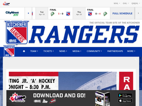 'kitchenerrangers.com' screenshot