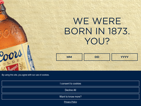 'coors.com' screenshot