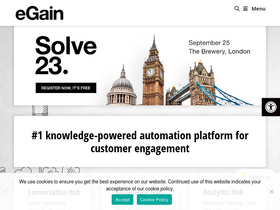 'egain.com' screenshot
