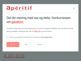 'aperitif.no' screenshot