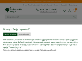 'podkarpackiesady.pl' screenshot