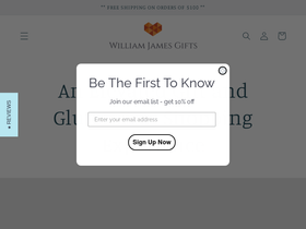 williamjamesgifts.com homepage screenshot