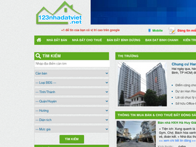 '123nhadatviet.net' screenshot