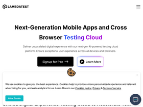 'lambdatest.com' screenshot