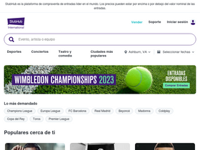 'stubhub.es' screenshot