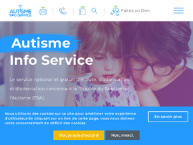 'autismeinfoservice.fr' screenshot