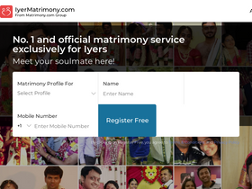 'iyermatrimony.com' screenshot