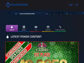 'spadepoker.tv' screenshot