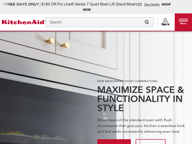 'kitchenaid.com' screenshot