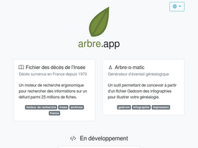 'arbre.app' screenshot