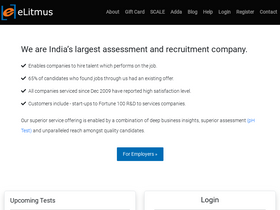 'elitmus.com' screenshot