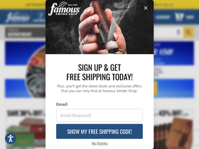 'famous-smoke.com' screenshot