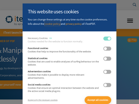 'itextpdf.com' screenshot
