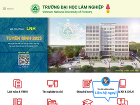'vnuf.edu.vn' screenshot