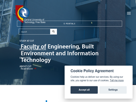 'cut.ac.za' screenshot