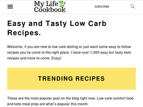 'mylifecookbook.com' screenshot