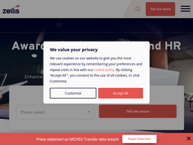 'zellis.com' screenshot