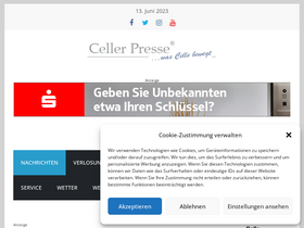 'celler-presse.de' screenshot