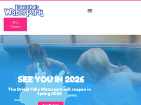 'bridalfallswaterpark.com' screenshot