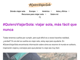'quieroviajarsola.com' screenshot