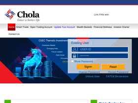 'cholawealthdirect.com' screenshot