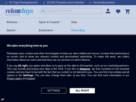 'relaxdays.de' screenshot