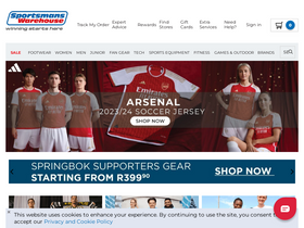 'sportsmanswarehouse.co.za' screenshot