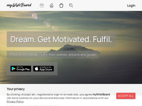 'mywishboard.com' screenshot