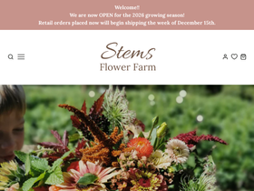 Stems Flower Farm website screenshot