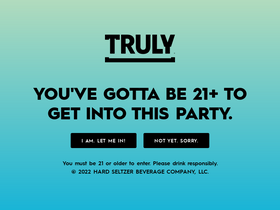 'trulyhardseltzer.com' screenshot