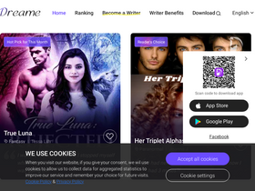 'dreame.com' screenshot