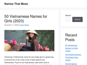 'namesthatmean.com' screenshot