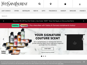 'yslbeauty.sa' screenshot