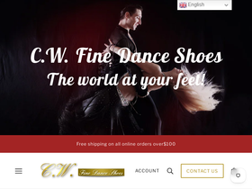 cwdanceshoes.com homepage screenshot