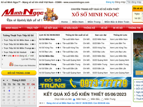 'xosominhngoc.com' screenshot