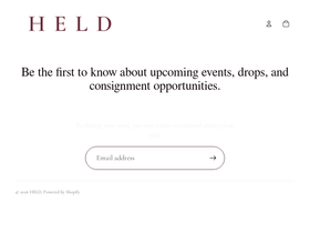 heldcurated.com homepage screenshot