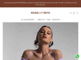 roziecorsets.com homepage screenshot