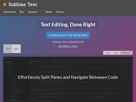 'sublimetext.com' screenshot