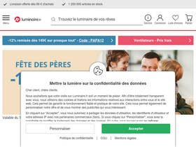 'luminaire.fr' screenshot