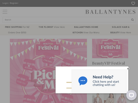 'ballantynes.co.nz' screenshot