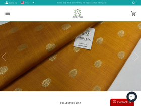 'akrithi.com' screenshot