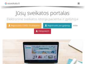 'esveikata.lt' screenshot