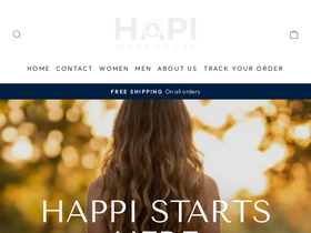 Hapiwarehouse homepage screenshot
