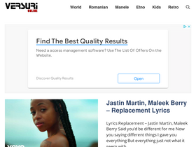 'versuri.online' screenshot