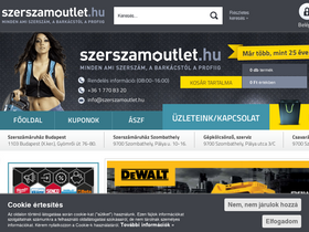 'szerszamoutlet.hu' screenshot