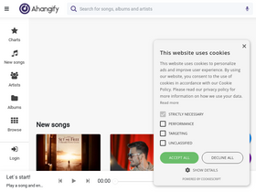 'ahangify.com' screenshot