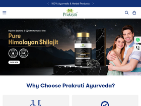 Prakruti Ayurveda & Herbal website screenshot